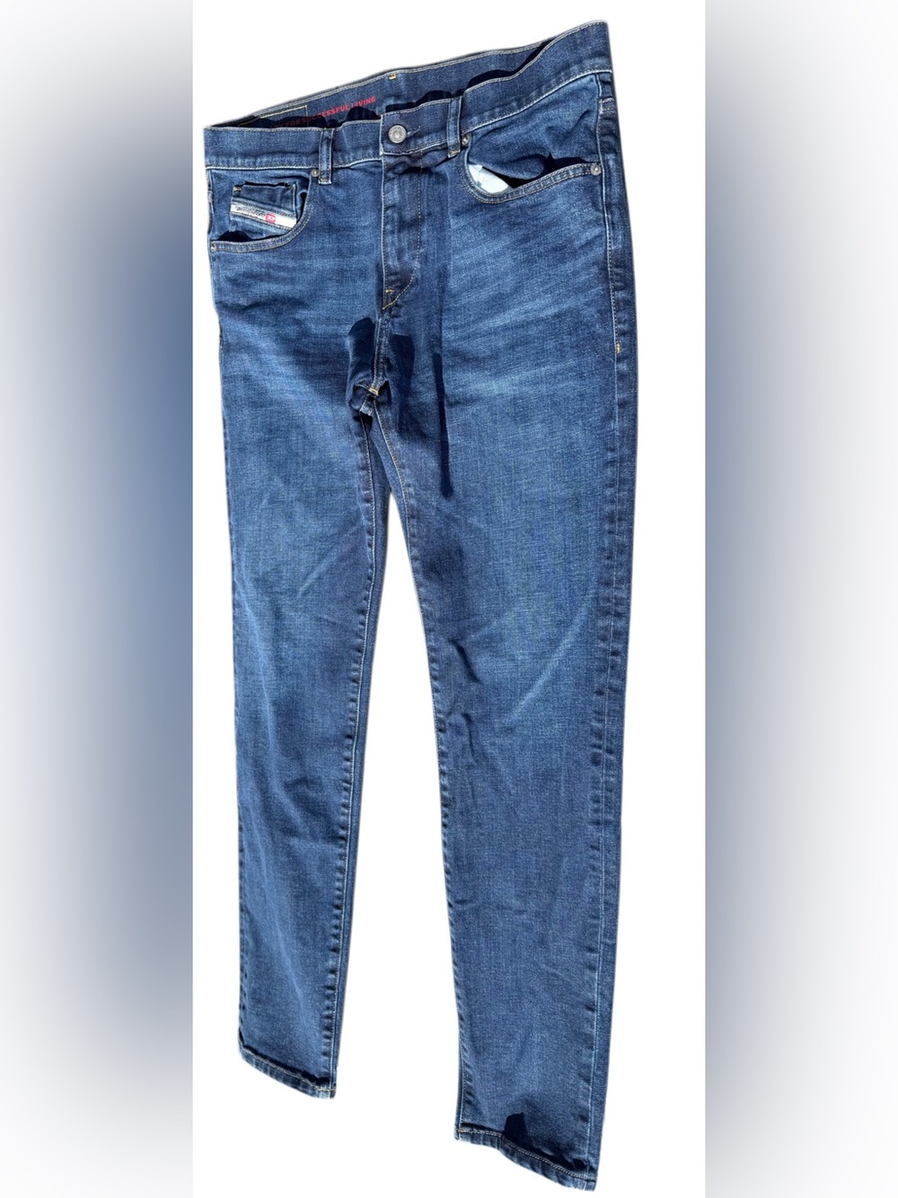 Men’s Diesel D-Strukt Jeans 32 32 Stretch Slim Straight - Picture 2 of 8